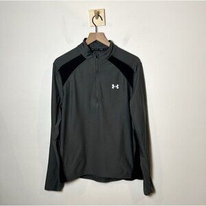 Under Armour Run HeatGear 1/4 Zip Jacket in Gray and Black size L